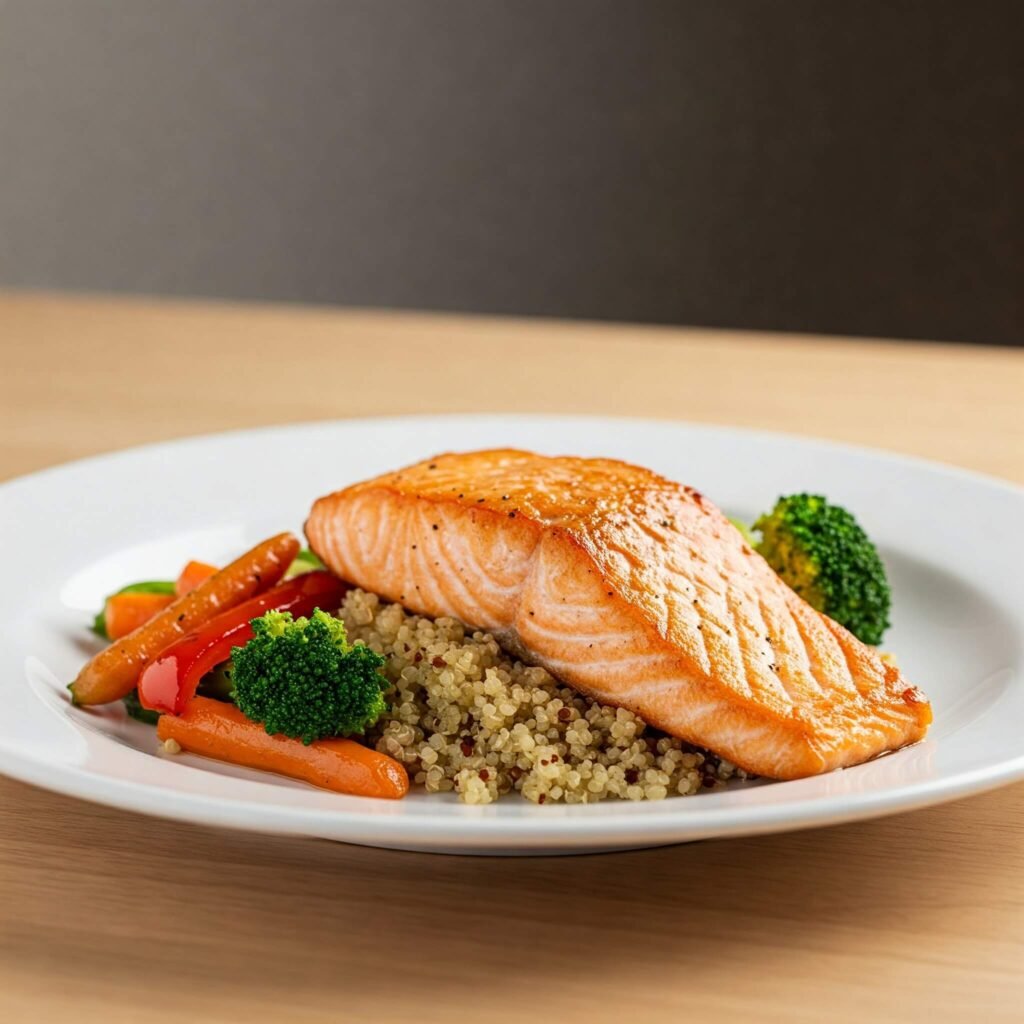 Beautifully Plated Salmon Meal