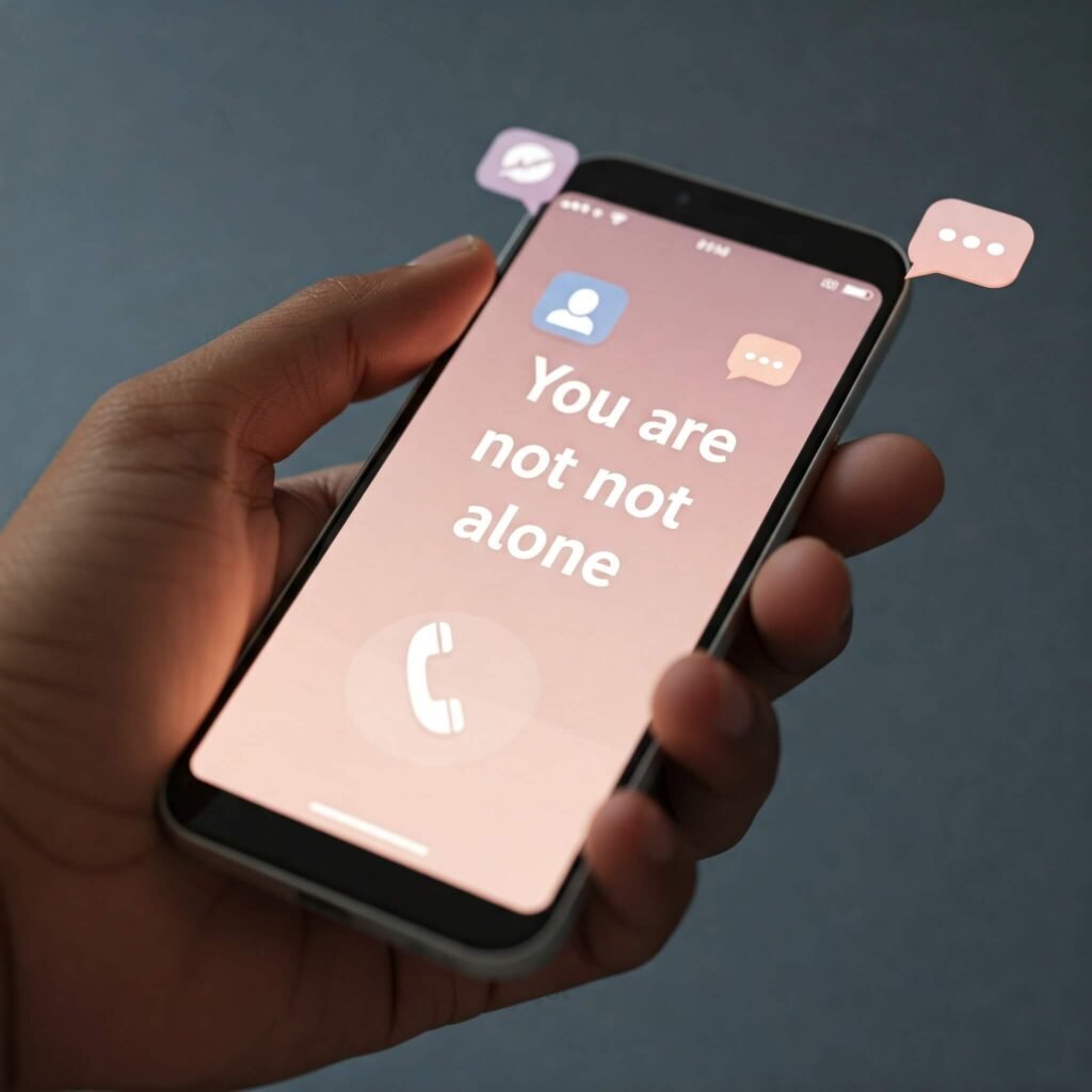 Supportive Message on Smartphone