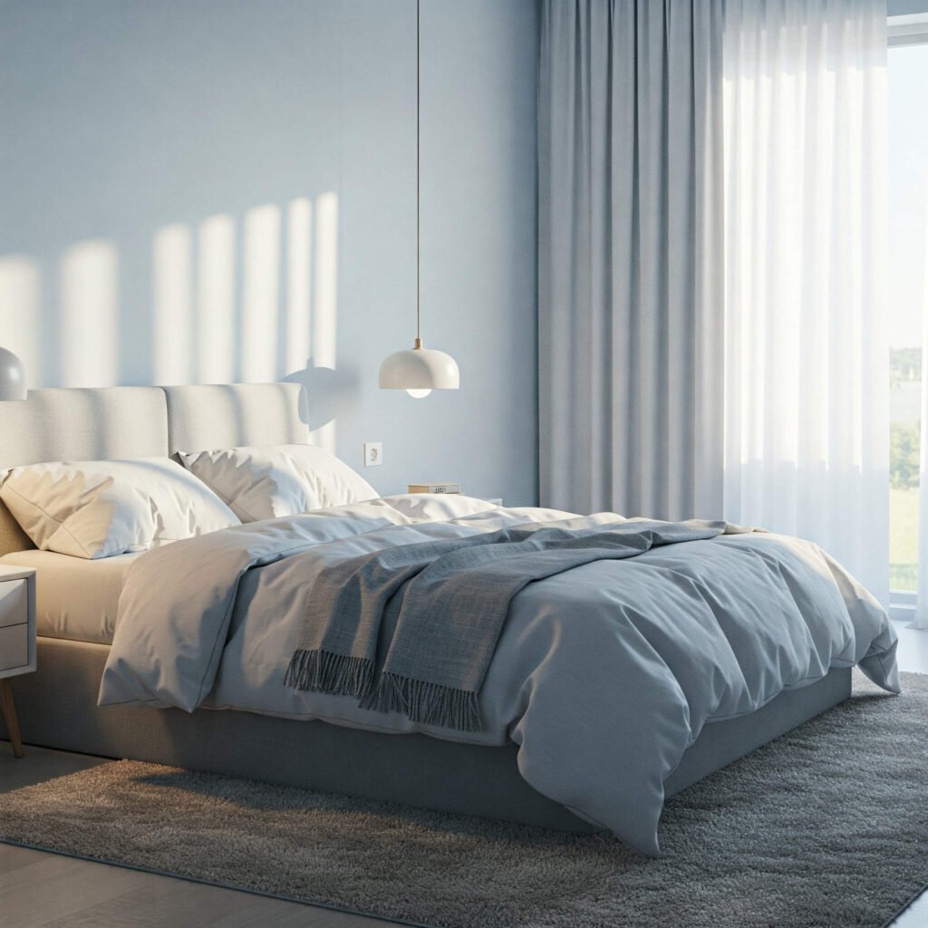 Serene Bedroom Soft Light - Restful Sleep Sanctuary