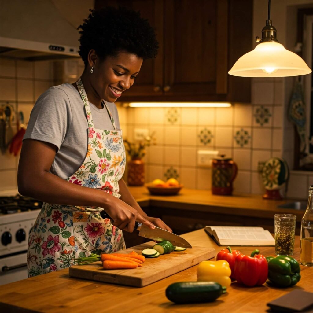 Chopping Veggies Kitchen