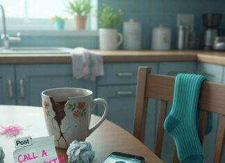 Navigating Mental Health Services: How to Choose the Right One for You A chipped mug, a "Call therapist!!" note, a cracked phone, and a mismatched sock on a kitchen table.