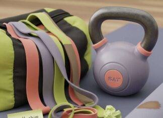 Fitness Accessories for Full Body Workout: 5 Must-Have Tools A tangled pile of resistance bands, a kettlebell, a yoga mat with a coffee stain, and a sticky note saying "Don't skip leg day!"